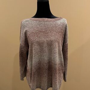 Croft & Barrow Women's Brown and Cream Sweater